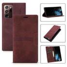 For Samsung Galaxy Note20 Dream Magnetic Suction Business Horizontal Flip PU Leather Case with Holder & Card Slot & Wallet(Wine Red) - 1