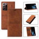 For Samsung Galaxy Note20 Dream Magnetic Suction Business Horizontal Flip PU Leather Case with Holder & Card Slot & Wallet(Brown) - 1