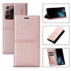 For Samsung Galaxy Note20 Ultra Dream Magnetic Suction Business Horizontal Flip PU Leather Case with Holder & Card Slot & Wallet(Rose Gold) - 1