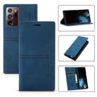 For Samsung Galaxy Note20 Ultra Dream Magnetic Suction Business Horizontal Flip PU Leather Case with Holder & Card Slot & Wallet(Blue) - 1