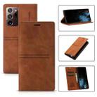 For Samsung Galaxy Note20 Ultra Dream Magnetic Suction Business Horizontal Flip PU Leather Case with Holder & Card Slot & Wallet(Brown) - 1