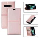 For Samsung Galaxy S10 Dream Magnetic Suction Business Horizontal Flip PU Leather Case with Holder & Card Slot & Wallet(Rose Gold) - 1