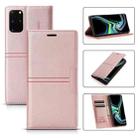 For Samsung Galaxy S20+ Dream Magnetic Suction Business Horizontal Flip PU Leather Case with Holder & Card Slot & Wallet(Rose Gold) - 1