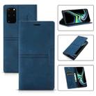 For Samsung Galaxy S20+ Dream Magnetic Suction Business Horizontal Flip PU Leather Case with Holder & Card Slot & Wallet(Blue) - 1
