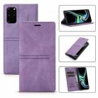 For Samsung Galaxy S20 FE Dream Magnetic Suction Business Horizontal Flip PU Leather Case with Holder & Card Slot & Wallet(Purple) - 1