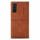For Samsung Galaxy S21 5G Dream Magnetic Suction Business Horizontal Flip PU Leather Case with Holder & Card Slot & Wallet(Brown) - 3