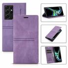 For Samsung Galaxy S21 Ultra 5G Dream Magnetic Suction Business Horizontal Flip PU Leather Case with Holder & Card Slot & Wallet(Purple) - 1