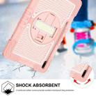 For Samsung Galaxy Tab S7 FE T730 / T735 / Tab S7+ T970 / T975 360 Degree Rotation Contrast Color Shockproof Silicone + PC Case with Holder & Hand Grip Strap & Shoulder Strap(Rose Gold) - 7