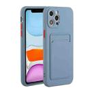 For iPhone 13 Pro Card Slot Design Shockproof TPU Protective Case (Gray) - 1