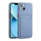 For iPhone 13 Card Slot Design Shockproof TPU Protective Case(Gray) - 1