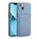 For iPhone 13 mini Card Slot Design Shockproof TPU Protective Case (Gray) - 1