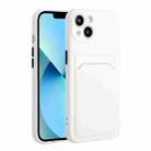 For iPhone 13 mini Card Slot Design Shockproof TPU Protective Case (White) - 1