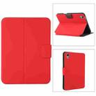For iPad mini 6 Electric Pressed Texture Horizontal Flip Leather Tablet Case with Holder & Pen Slot(Red) - 1