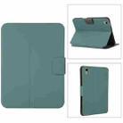For iPad mini 6 Electric Pressed Texture Horizontal Flip Leather Tablet Case with Holder & Pen Slot(Pine Green) - 1
