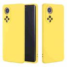 For Huawei Nova 9 Pro Solid Color Liquid Silicone Dropproof Full Coverage Protective Case(Yellow) - 1