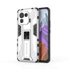 For Xiaomi Mi 11 Pro Supersonic PC + TPU Shock-proof Protective Case with Holder(Silver) - 1