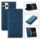 For iPhone 13 Dream Magnetic Suction Business Horizontal Flip PU Leather Case with Holder & Card Slot & Wallet(Blue) - 1