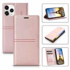 For iPhone 13 Pro Max Dream Magnetic Suction Business Horizontal Flip PU Leather Case with Holder & Card Slot & Wallet (Rose Gold) - 1