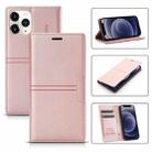 For iPhone 12 mini Dream Magnetic Suction Business Horizontal Flip PU Leather Case with Holder & Card Slot & Wallet (Rose Gold) - 1