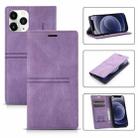 For iPhone 12 mini Dream Magnetic Suction Business Horizontal Flip PU Leather Case with Holder & Card Slot & Wallet (Purple) - 1