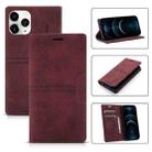 For iPhone 12 Pro Max Dream Magnetic Suction Business Horizontal Flip PU Leather Case with Holder & Card Slot & Wallet(Wine Red) - 1