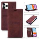 For iPhone 11 Dream Magnetic Suction Business Horizontal Flip PU Leather Case with Holder & Card Slot & Wallet (Wine Red) - 1