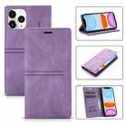 For iPhone 11 Dream Magnetic Suction Business Horizontal Flip PU Leather Case with Holder & Card Slot & Wallet (Purple) - 1