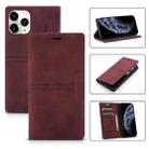 For iPhone 11 Pro Dream Magnetic Suction Business Horizontal Flip PU Leather Case with Holder & Card Slot & Wallet (Wine Red) - 1