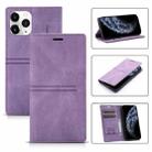 For iPhone 11 Pro Dream Magnetic Suction Business Horizontal Flip PU Leather Case with Holder & Card Slot & Wallet (Purple) - 1