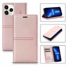 For iPhone 11 Pro Max Dream Magnetic Suction Business Horizontal Flip PU Leather Case with Holder & Card Slot & Wallet (Rose Gold) - 1