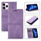 For iPhone 11 Pro Max Dream Magnetic Suction Business Horizontal Flip PU Leather Case with Holder & Card Slot & Wallet (Purple) - 1