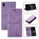 For iPhone XR Dream Magnetic Suction Business Horizontal Flip PU Leather Case with Holder & Card Slot & Wallet(Purple) - 1
