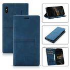 For iPhone XS Max Dream Magnetic Suction Business Horizontal Flip PU Leather Case with Holder & Card Slot & Wallet(Blue) - 1