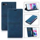 For iPhone SE 2022 / SE 2020 / 8 / 7 Dream Magnetic Suction Business Horizontal Flip PU Leather Case with Holder & Card Slot & Wallet(Blue) - 1