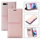 Dream Magnetic Suction Business Horizontal Flip PU Leather Case with Holder & Card Slot & Wallet For iPhone 8 Plus / 7 Plus(Rose Gold) - 1