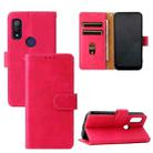For Fujitsu Arrows WE Solid Color Skin Feel Magnetic Buckle Horizontal Flip Calf Texture PU Leather Case with Holder & Card Slots & Wallet(Rose Red) - 1