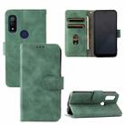 For Fujitsu Arrows WE Solid Color Skin Feel Magnetic Buckle Horizontal Flip Calf Texture PU Leather Case with Holder & Card Slots & Wallet(Green) - 1