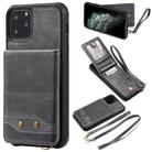 For iPhone 11 Pro Vertical Flip Wallet Shockproof Back Cover Protective Case with Holder & Card Slots & Lanyard & Photos Frames(Gray) - 1