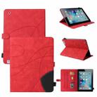 Dual-color Splicing Horizontal Flip PU Leather Case with Holder & Card Slots & Sleep / Wake-up Function For iPad 2 / 3 / 4(Red) - 1