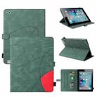 Dual-color Splicing Horizontal Flip PU Leather Case with Holder & Card Slots & Sleep / Wake-up Function For iPad 2 / 3 / 4(Green) - 1