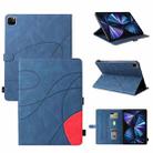 Dual-color Splicing Horizontal Flip PU Leather Case with Holder & Card Slots & Sleep / Wake-up Function For iPad Pro 11 (2021/2020/2018) / Air (2020)(Blue) - 1