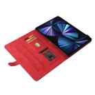 Dual-color Splicing Horizontal Flip PU Leather Case with Holder & Card Slots For iPad Pro 12.9 (2020/2021/2018)(Red) - 5
