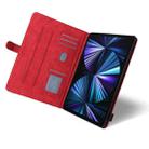 Dual-color Splicing Horizontal Flip PU Leather Case with Holder & Card Slots For iPad Pro 12.9 (2020/2021/2018)(Red) - 7