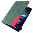 Dual-color Splicing Horizontal Flip PU Leather Case with Holder & Card Slots For iPad Pro 12.9 (2020/2021/2018)(Green) - 4