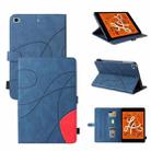 Dual-color Splicing Horizontal Flip PU Leather Case with Holder & Card Slots & Sleep / Wake-up Function For iPad mini/mini 2/mini 3/mini 4/mini(2019)(Blue) - 1