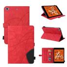 Dual-color Splicing Horizontal Flip PU Leather Case with Holder & Card Slots & Sleep / Wake-up Function For iPad mini/mini 2/mini 3/mini 4/mini(2019)(Red) - 1