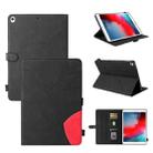 Dual-color Splicing Horizontal Flip PU Leather Case with Holder & Card Slots & Sleep / Wake-up Function For iPad Pro 10.5 / Air (2019) / iPad 10.2 (2019)(Black) - 1