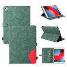 Dual-color Splicing Horizontal Flip PU Leather Case with Holder & Card Slots & Sleep / Wake-up Function For iPad Pro 10.5 / Air (2019) / iPad 10.2 (2019)(Green) - 1