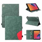Dual-color Splicing Horizontal Flip PU Leather Case with Holder & Card Slots & Sleep / Wake-up Function For iPad 9.7 (2018/2017)(Green) - 1