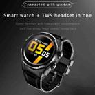F6 1.28 inch IPS Screen 2 in 1 Bluetooth Earphone Smart Watch, Support Heart Rate & Blood Oxygen Monitoring / Bluetooth Music, Style:Silicone Strap(Black) - 3